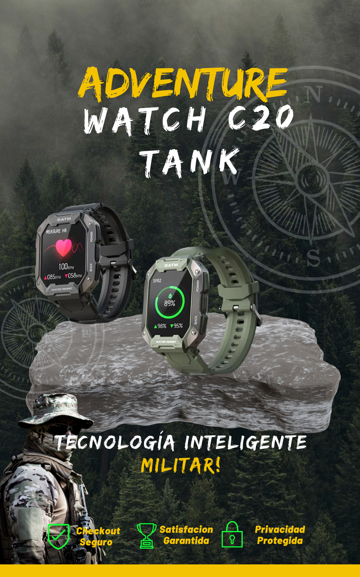 Reloj militar  C20 Tank  Indestructible