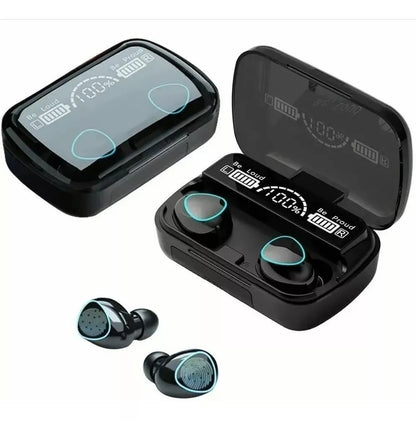 Audífonos In-ear Inalámbricos Bluetooth M10 Negro Color de la luz Blanco